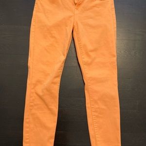7 for All Mankind Ankle Skinny Jean w/ released hem  size 30 Creamsicle
